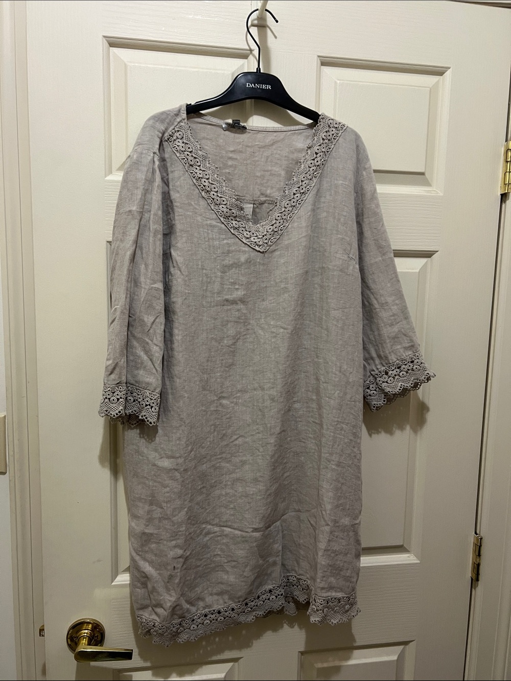 Stella Rosa Light Taupe Linen Tunic (sz s)